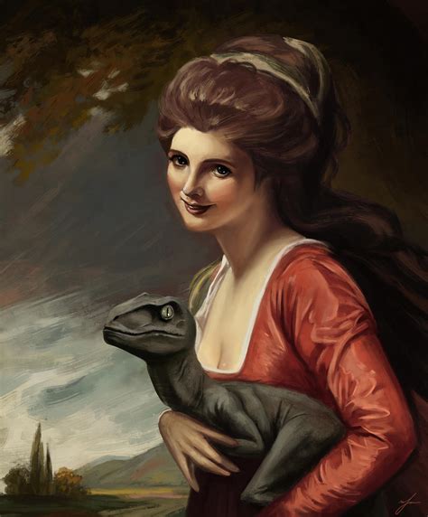 Master Study Lady Hamilton With Velociraptor By Obywatelsowa On Deviantart