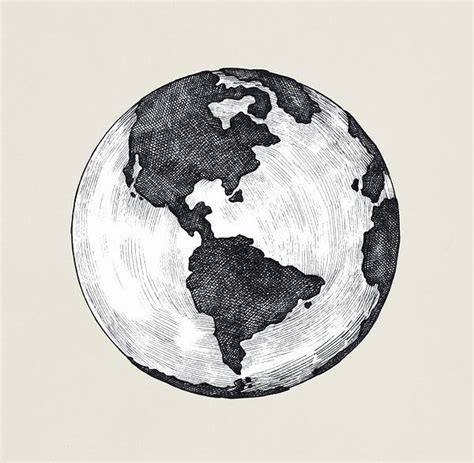 Planet Drawing Earth Drawings Drawing Of Earth Black And White
