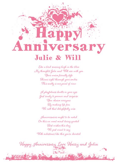 Anniversary Poetry Cards