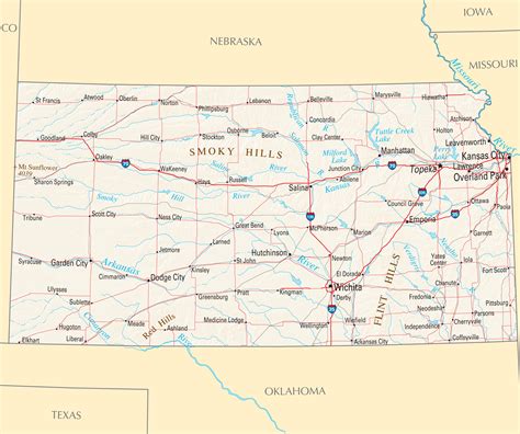 Kansas Map Rich Image And Wallpaper