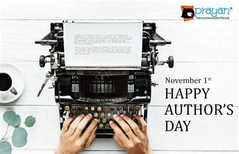 1st November Authors Day Prayan Animation