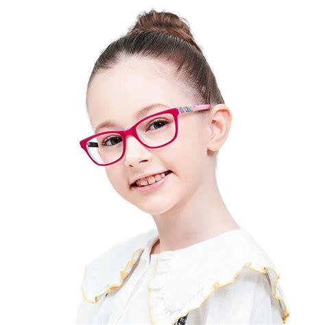 Girls Pink Acetate Eyewear Glasses Frame Kids Myopia Optical Eyeglasses