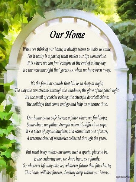Our Home This Beautiful Poetry Print Is A Must Have For Every Home