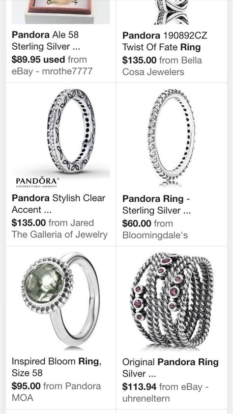 Pandora Ring Sizing Chart
