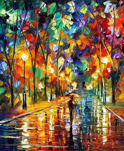 Pretty Night Palette Knife Oil Painting On Canvas By Leonid Afremov By Leonid Afremov Canvas