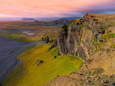 Dramatic Rocky Coastline Landscape Of Iceland Stock Image Image Of