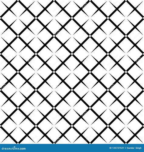 Seamless Abstract Black And White Square Grid Pattern Halftone Vector