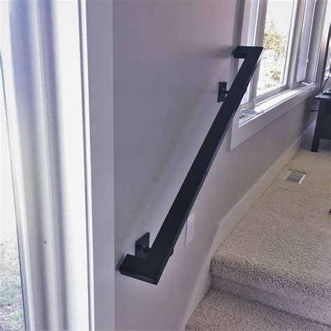 Short Metal Handrail With Square Brackets Great Lakes Metal Fabrication