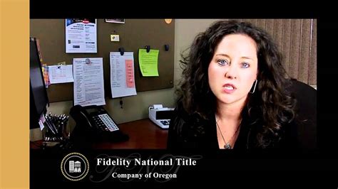 Jessica Mary Sr Escrow Officer For Fidelity National Title In Salem Oregon Youtube