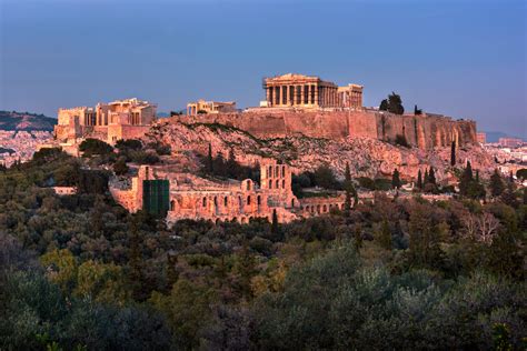 View Of Acropolis From The Philopappos Hill Athens Greece Anshar Images