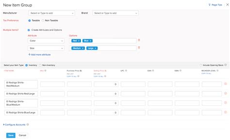 Creation Of Items And Item Groups In Zoho Inventory