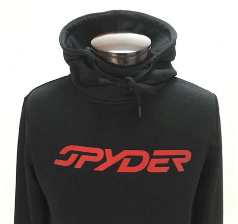 Spyder Logo Hoodie Sweatshirt Blackred Dryweb Mens Shirt Ls Pullover
