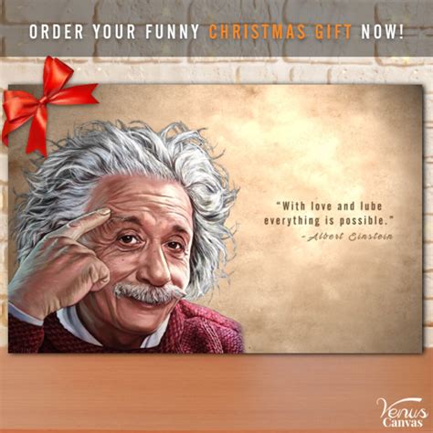 Funny Albert Einstein Canvas Christmas T Birthday T Etsy
