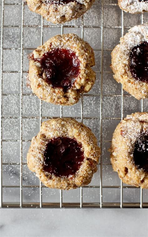 Almond And Jam Thumbprint Cookies Foodbyjonister