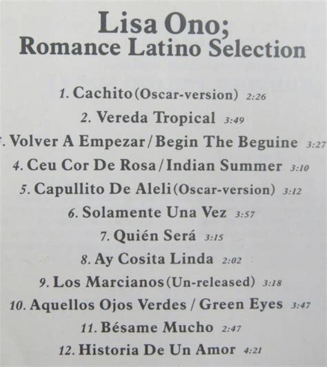 Yahooオークション 小野リサ Romance Latino Selection