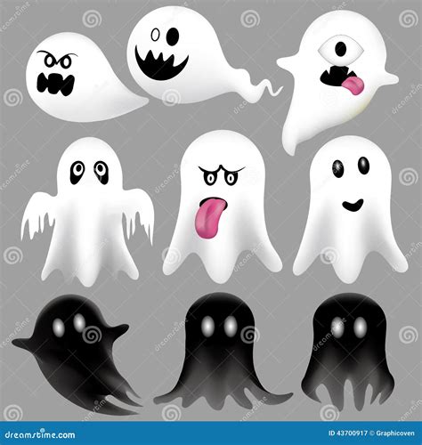 Halloween Flying Ghosts Stock Vector Illustration Of Trick 43700917