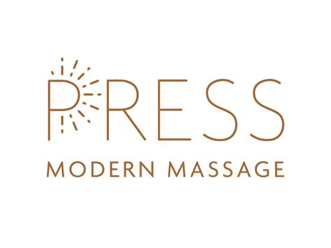 press modern massage primary logo by hannah rose beasley on dribbble