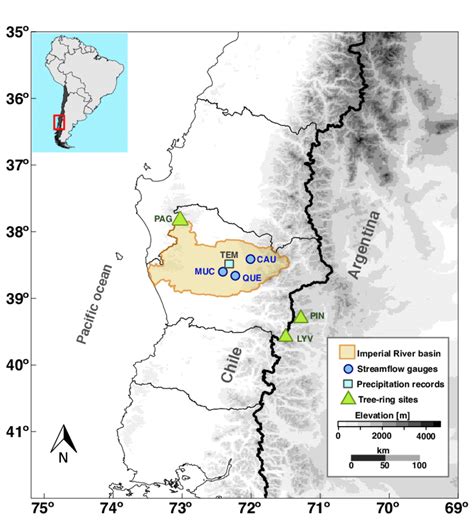 Map Showing The Río Imperial Hydrological Basin In The Context Of The