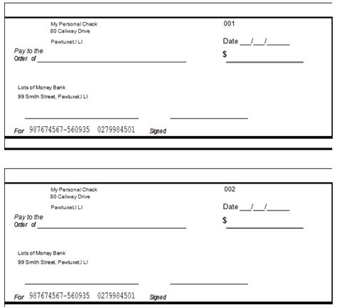 Blank Check Templates For Microsoft Word Fishxoler