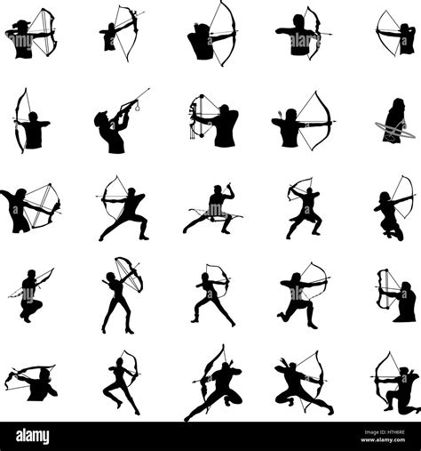 Archer Silhouette Set Stock Vector Image And Art Alamy