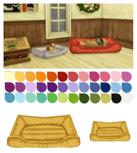 Small Pet Beds For The Sims 4 Spring4sims Sims 4 Cc Furniture Sims