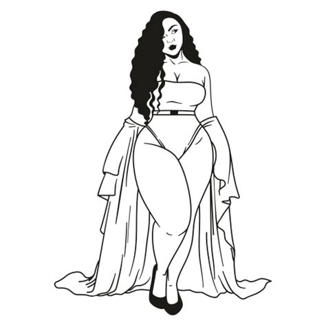 Curvy Plus Size Woman Svg Thick Goddess Woman Svg Black Girl Logo