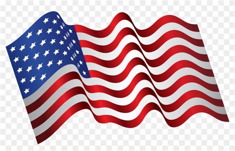 American Flag Vector Waving Clipart 159488 Pikpng