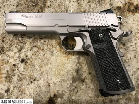 Armslist For Sale Sig 1911 Stainless Magwell Msh Vz Grips Mint In Box