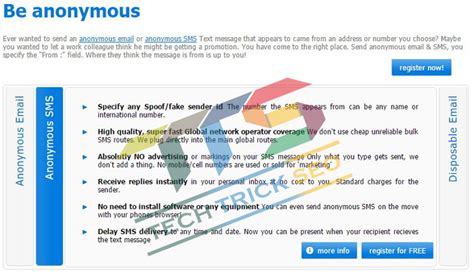 It will depict name of 15 sites providing that kind of service: 15 Sites To Send Anonymous SMS Without Registration 2021