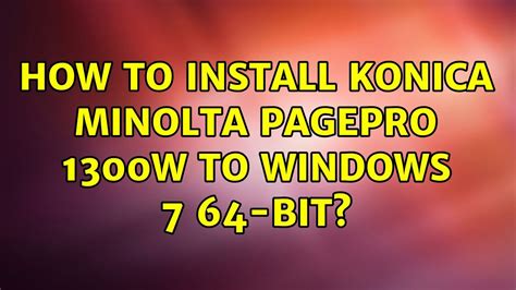 1 download file for windows xp, save and unpack it if needed. Pagepro 1300W Windows 10 : Konica Minolta Pagepro 1350w ...