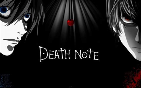 Illustration Monochrome Anime Death Note Yagami Light Lawliet L