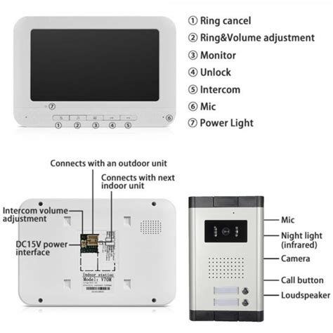 Alloy Door Answering Intercom System Dc 18v Security Systems