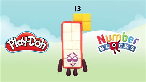 Numberblocks Number 13 Play Doh How To Make Numberblocks Out Of