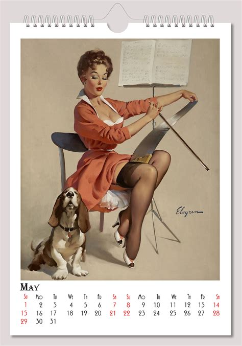 Retro Pin Ups Square Wall Calendar Images And Photos Finder