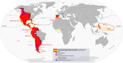 Spanish Empire At Its Greatest Extent 1790 Map Spain World Map