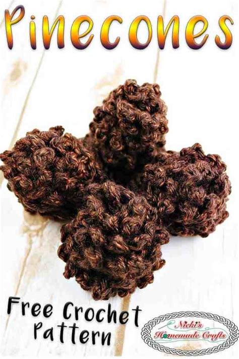 How to Crochet a Pinecone easily in about 5 Minutes - Free Pattern