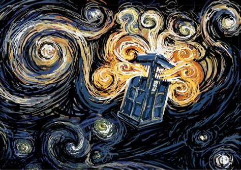 How Van Gogh Might Have Painted The Tardis Doctor Who Tardis Tardis Starry Night Tardis