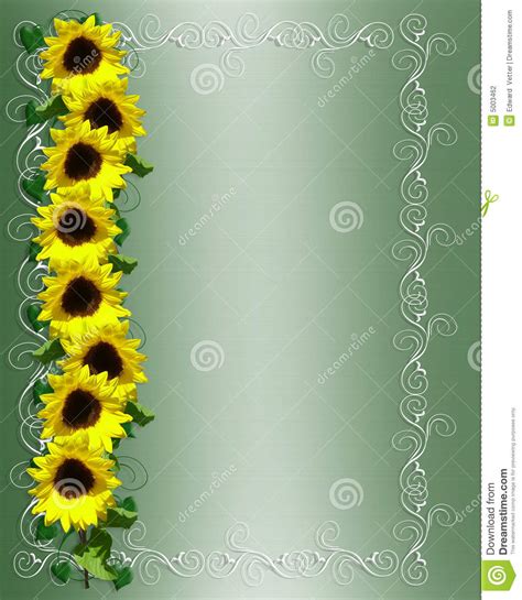 Sunflowers Border Stock Photography - Image: 5003462