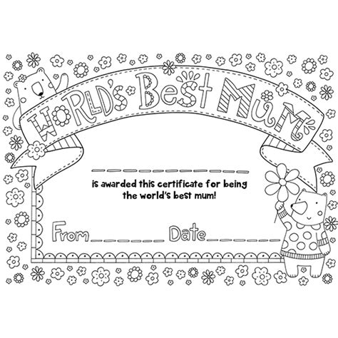 Free Mothers Day Certificate Download Hobbycraft