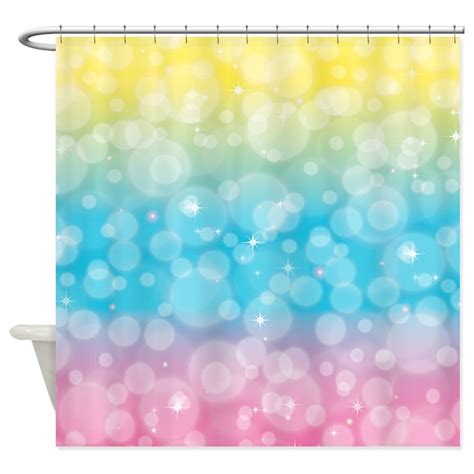 Rainbow Bubbles Shower Curtain By Zandiepantshomedecor