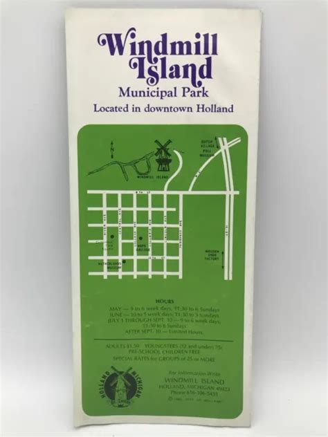 1964 Windmill Island Municipal Park Holland Michigan Travel Guide