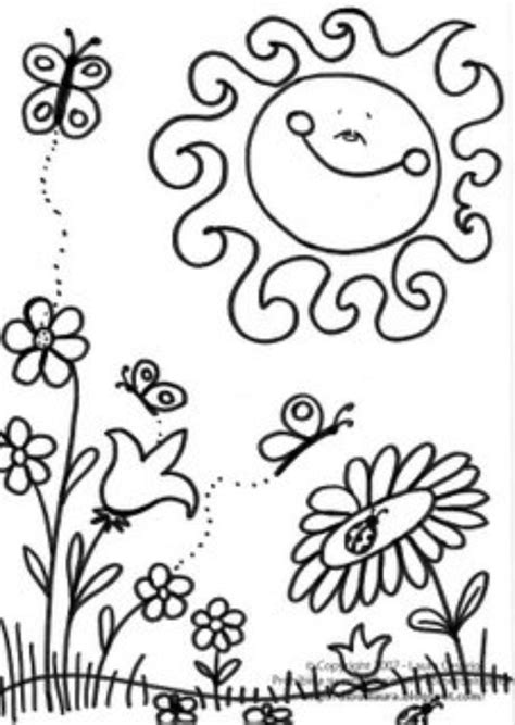 Free printable coloring pages for adults advanced. Spring Landscape Coloring Pages - Coloring Home