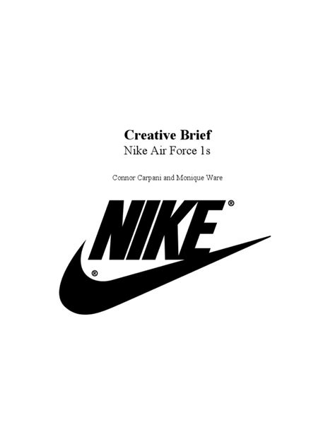Nike Creative Project Brief Sample Pdf Nike Shoe