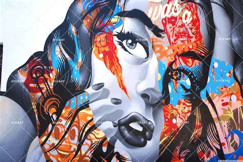 3d Colourful Graffiti Art Fashionable Girl Wall Mural