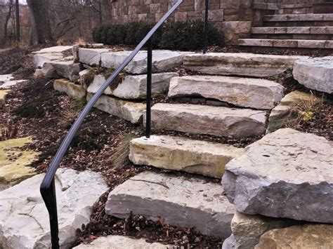 Maybe you would like to learn more about one of these? Landscaped Steps with Curved Metal Handrail - Great Lakes ...