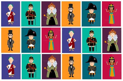 Vector Pack Of Historical Characters Historical Characters