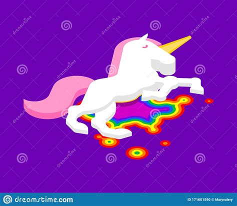 Dead Unicorn Pattern Seamless Blood Rainbow Background Deceased Magic