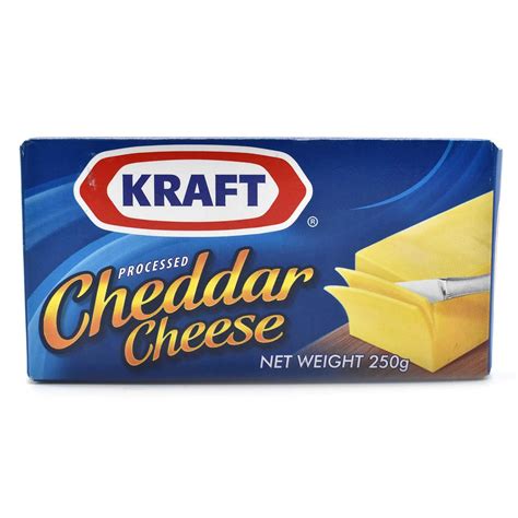 Kraft Processed Cheddar Cheese 250g Grocery And Gourmet Foods