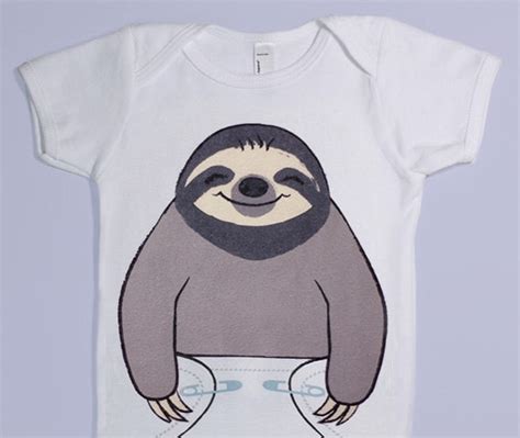 Sloth Baby Onesie Cute Baby Clothes By Grizzlybeargreetings