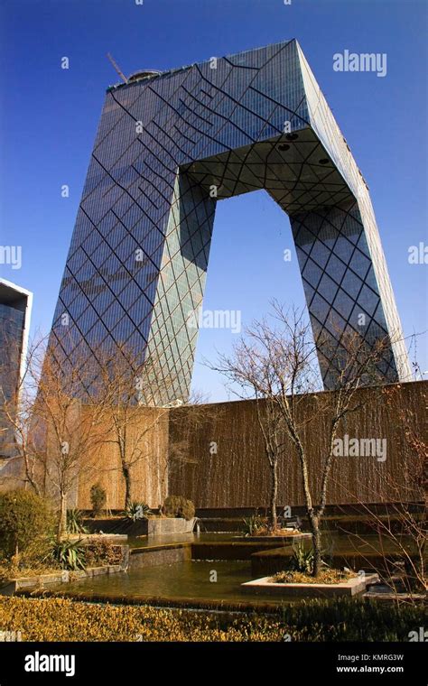Cctv Building Guomao Central Business District Beijing China Futuristic
